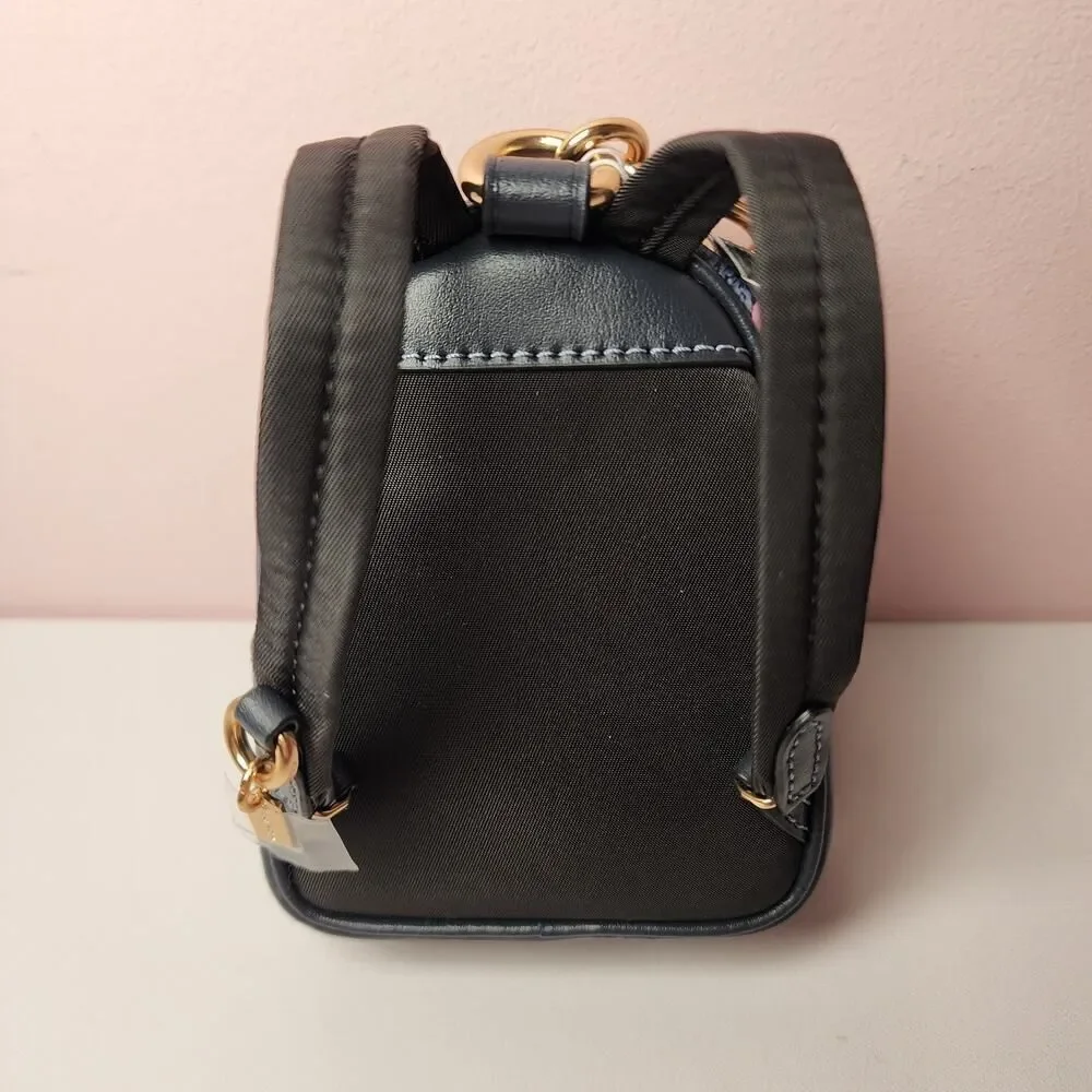 NWT COACH CZ086 Mini Court Backpack Bag Charm Signature Canvas Cherry Denim